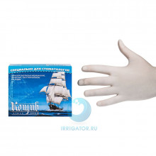 Перчатки смотровые латексные без талька (М) - 100 штук в Екатеринбурге