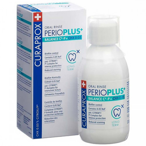 Ополаскиватель CURAPROX Perio Plus Balance c хлоргексидином 0,05%, 200 мл 