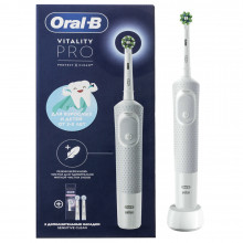 Набор электрическая зубная щетка Braun Oral-B Vitality Pro Protect X Clean Cross Action, White + Насадки Braun Oral-B Sensitive Clean, 2 шт. в Екатеринбурге