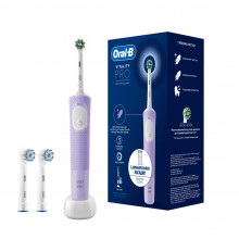 Электрическая зубная щетка Braun Oral-B Vitality Pro Protect X Clean Cross Action, Lilac Mist + 2 Насадки Sensitive Clean в Екатеринбурге