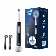 Электрическая зубная щетка Braun Oral-B PRO Series 1 + 2 Насадкки CrossAction Black в Екатеринбурге