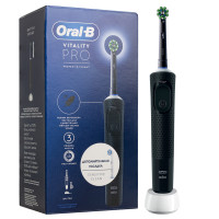 Электрическая зубная щетка Braun Oral-B Vitality Pro Protect X Clean Cross Action, Black + Насадка Sensitive Clean в Екатеринбурге