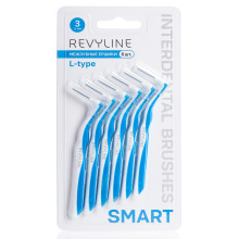 Ершики межзубные Revyline Smart L-type, размер 3 (0,60 мм) голубые, 6 шт. в Екатеринбурге