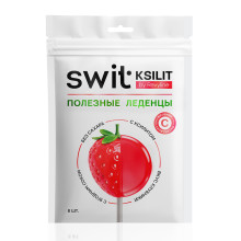 Леденцы на палочке Swit by Revyline Ksilit Клубника с витамином С, 8 шт. в Екатеринбурге
