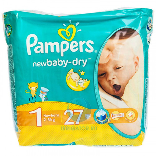 PAMPERS подгузники New Baby Newborn 2-5 кг 27 шт PAMPERS подгузники New Baby Newborn 2-5 кг 27 шт