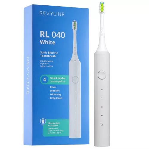 Электрическая звуковая щетка Revyline RL 040, белая Электрическая звуковая щетка Revyline RL 040, белая