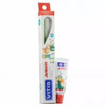 Набор Dentaid Vitis Junior, зубная щетка + паста Junior Dental Gel от 6 лет в Екатеринбурге
