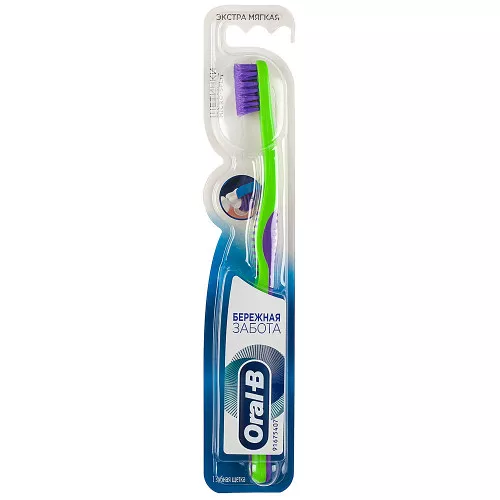 Зубная щетка Oral-B Бережная забота, extra soft Зубная щетка Oral-B Бережная забота, extra soft
