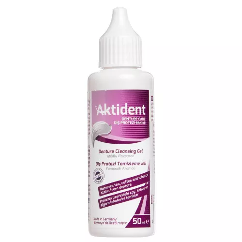 Гель Aktident Cleansing Gel для очистки съемных зубных протезов, 50 мл Гель Aktident Cleansing Gel для очистки съемных зубных протезов, 50 мл