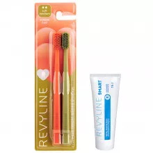  Набор зубных щеток Revyline SM6000 DUO Orange и Khaki  + Зубная паста Revyline Smart, 15 г в Екатеринбурге