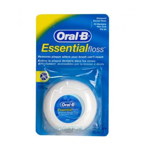 Зубная нить Oral-B Essential, невощеная, 50 м Зубная нить Oral-B Essential, невощеная, 50 м