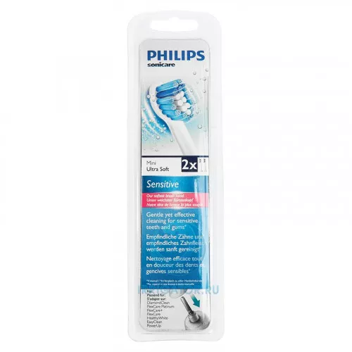 Насадки Philips HX6082 Sensitive mini, 2 шт Насадки Philips HX6082 Sensitive mini, 2 шт